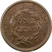 1844 Braided Hair Large Cent (1c) Photo 4
