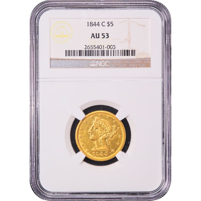 1844-C Liberty Gold Half Eagle ($5) Obverse Image