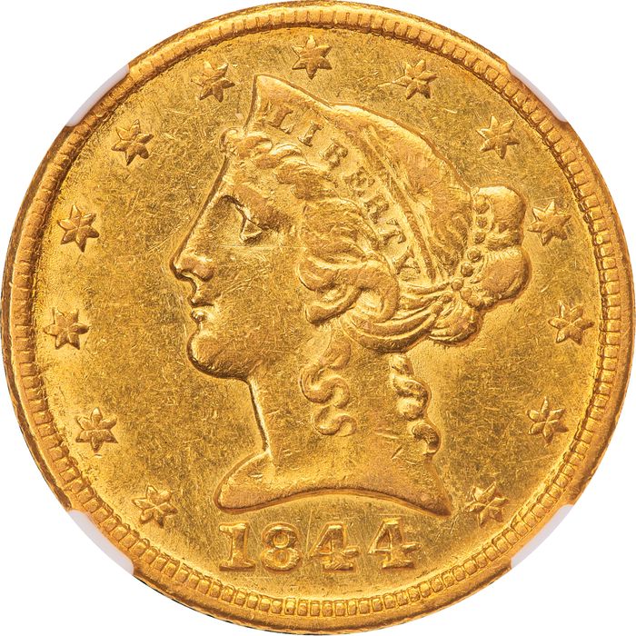1844-C Liberty Gold Half Eagle ($5) Photo 3