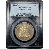 1844-O Seated Liberty Half Dollar (50c) Doubled Date Obverse Image