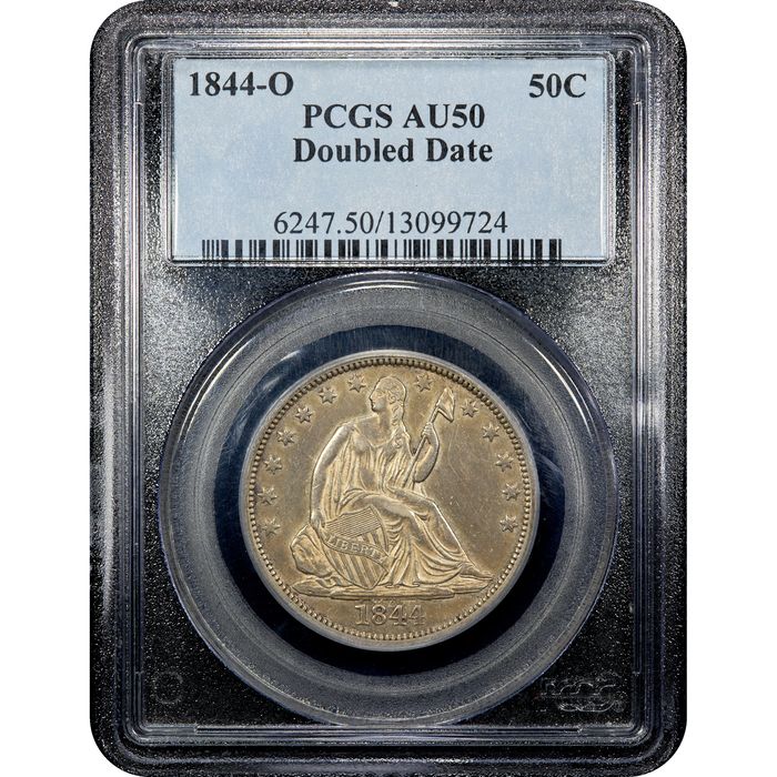 1844-O Seated Liberty Half Dollar (50c) Doubled Date Obverse Image
