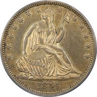 1844-O Seated Liberty Half Dollar (50c) Doubled Date Photo 3