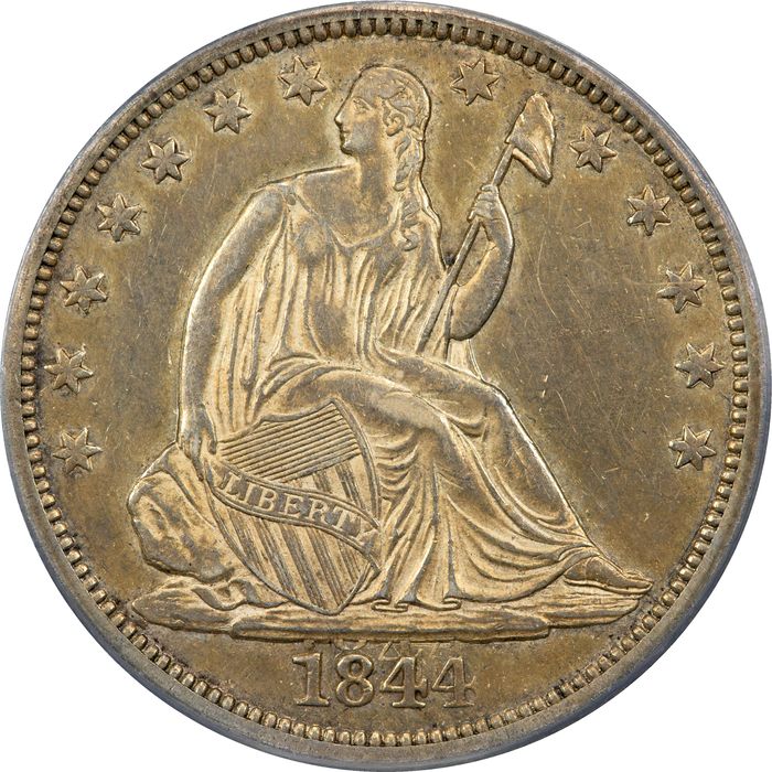 1844-O Seated Liberty Half Dollar (50c) Doubled Date Photo 3
