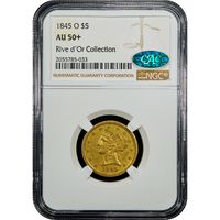 1845-O Liberty Gold Half Eagle ($5) Obverse Image