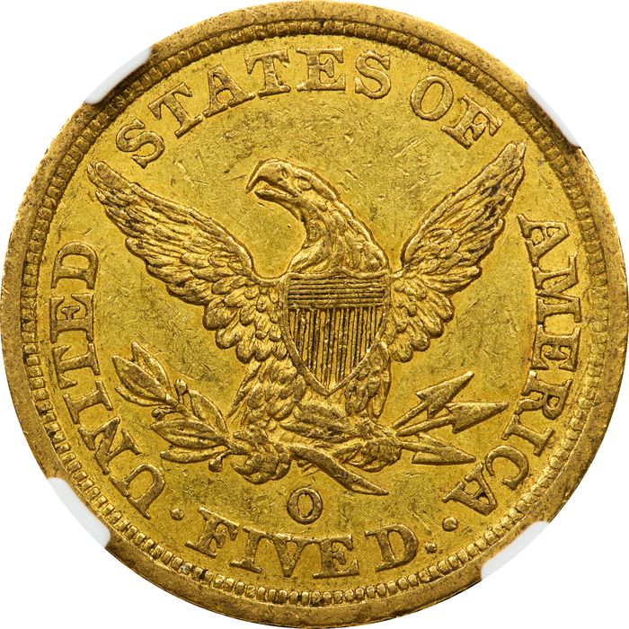 1845-O Liberty Gold Half Eagle ($5) Photo 4