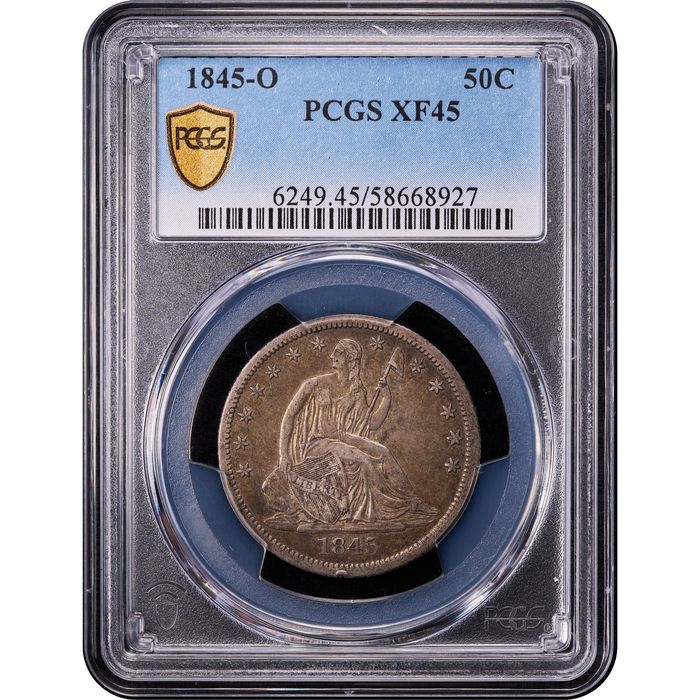 1845-O Seated Liberty Half Dollar (50c) Obverse Slab Image