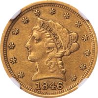 1846-D/D Liberty Gold Quarter Eagle ($2.50) Winter 7-L Photo 3
