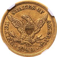 1846-D/D Liberty Gold Quarter Eagle ($2.50) Winter 7-L Photo 4