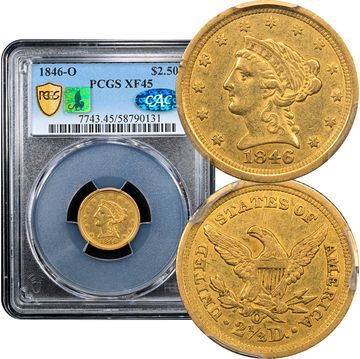 1846-O Liberty Gold Quarter Eagle ($2.50) Composite Image