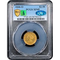 1846-O Liberty Gold Quarter Eagle ($2.50) Obverse Slab Image