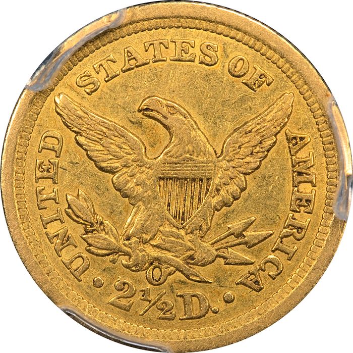 1846-O Liberty Gold Quarter Eagle ($2.50) Reverse Image