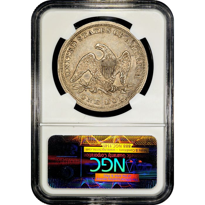 1846-O Seated Liberty Dollar ($1) Reverse Slab Image