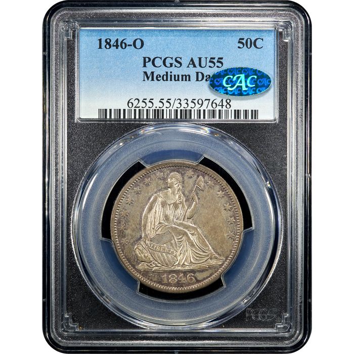 1846-O Seated Liberty Half Dollar (50c) Medium Date Obverse Image