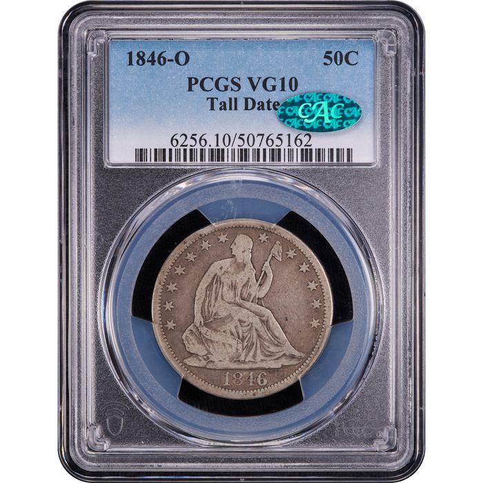 1846-O Seated Liberty Half Dollar (50c) Tall Date Obverse Image