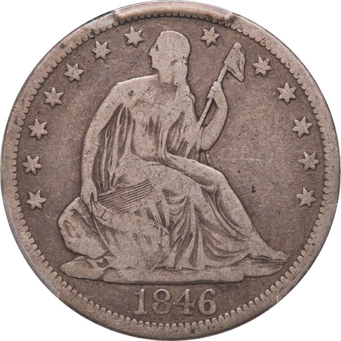 1846-O Seated Liberty Half Dollar (50c) Tall Date Photo 3