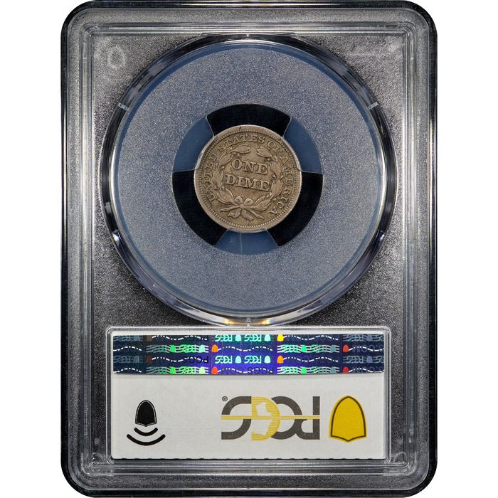 1846 Seated Liberty Dime (10c) Reverse Slab Image