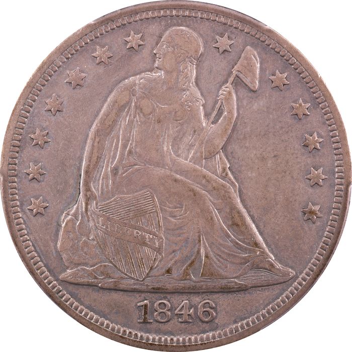 1846 Seated Liberty Dollar ($1) Obverse Image