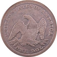 1846 Seated Liberty Dollar ($1) Reverse Image