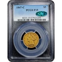 1847-C Liberty Gold Half Eagle ($5) Obverse Image