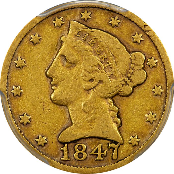 1847-C Liberty Gold Half Eagle ($5) Photo 3