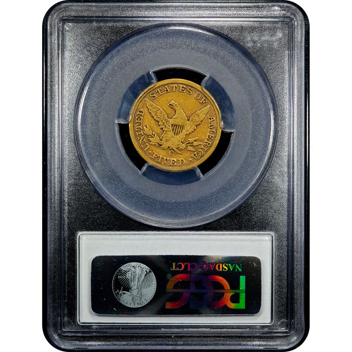 1847-C Liberty Gold Half Eagle ($5) Reverse Image