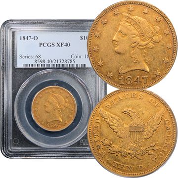 1847-O Liberty Gold Eagle ($10) Composite Image