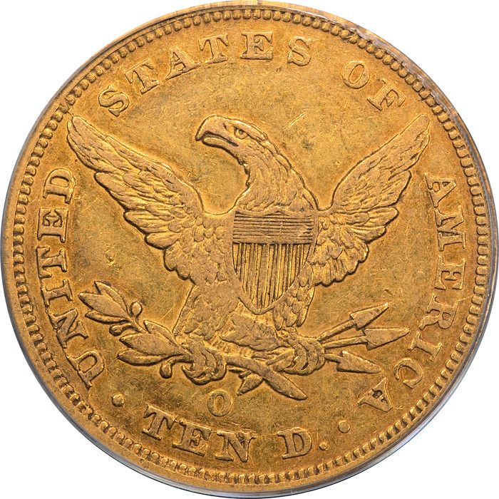 1847-O Liberty Gold Eagle ($10) Reverse Image