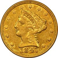1847-O Liberty Gold Quarter Eagle ($2.50) Photo 3