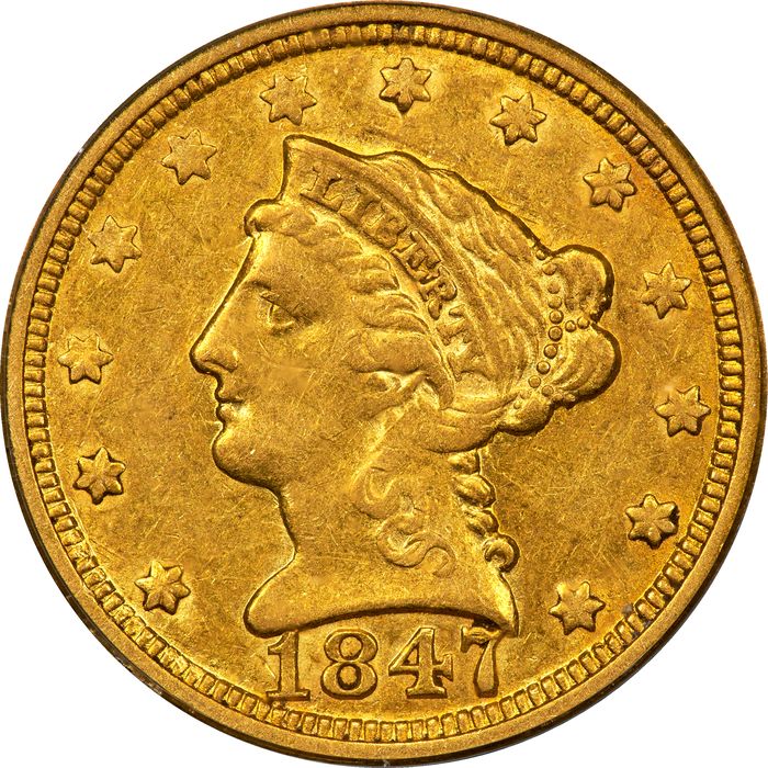 1847-O Liberty Gold Quarter Eagle ($2.50) Photo 3