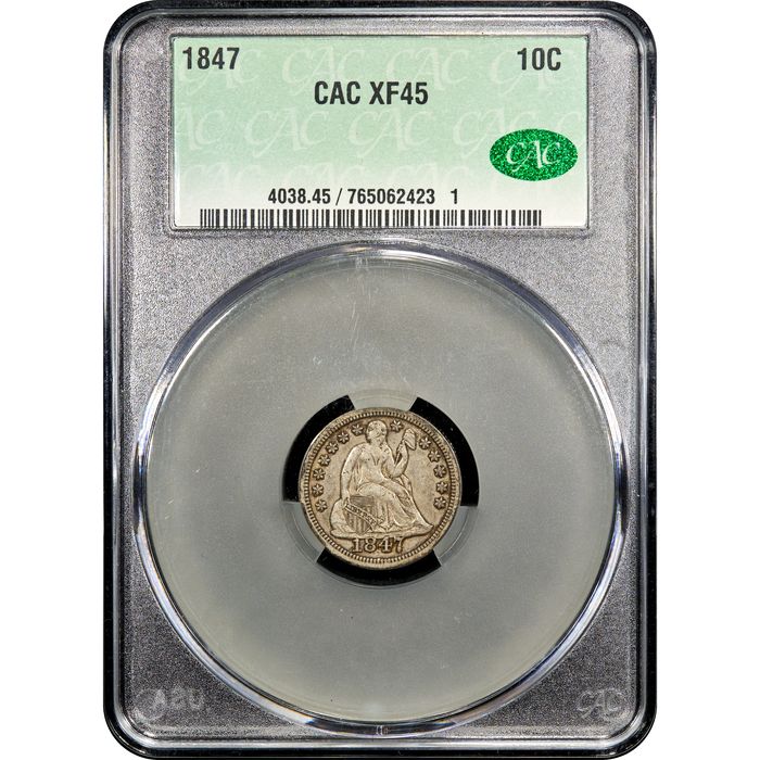 1847 Seated Liberty Dime (10c) Obverse Image