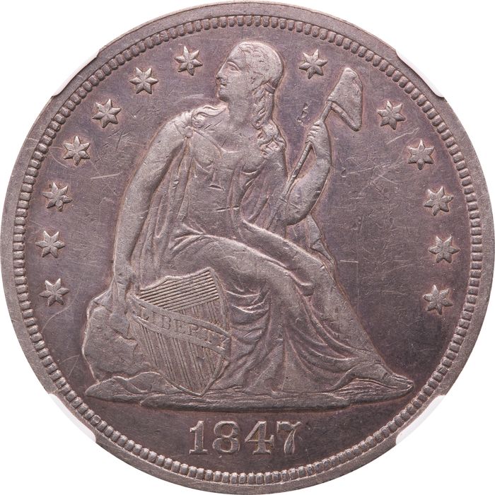 1847 Seated Liberty Dollar ($1) Photo 3