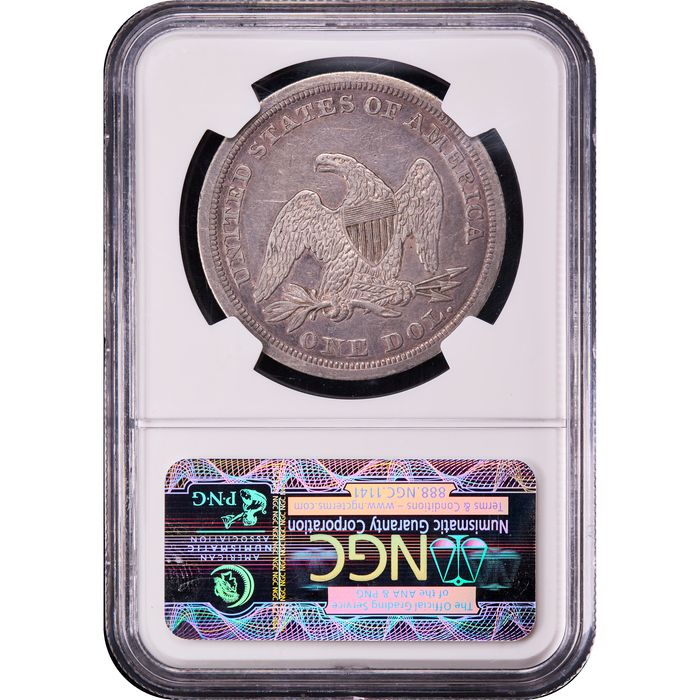 1847 Seated Liberty Dollar ($1) Reverse Image