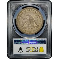 1847 Seated Liberty Dollar ($1) Reverse Slab Image