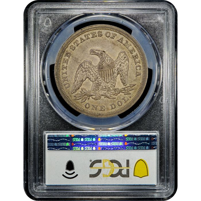 1847 Seated Liberty Dollar ($1) Reverse Slab Image