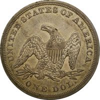1847 Seated Liberty Dollar ($1) Reverse Image