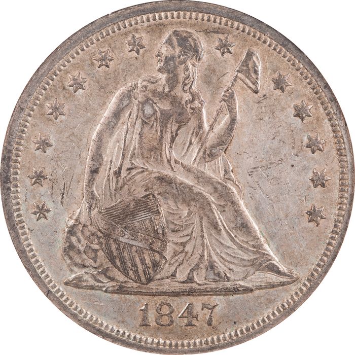 1847 Seated Liberty Dollar ($1) Soapbox Obverse Image