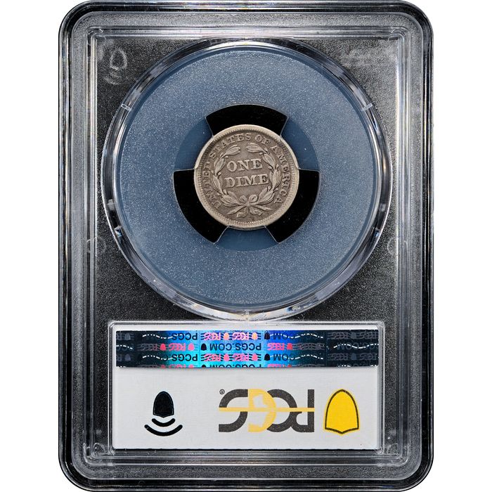 1848 Seated Liberty Dime (10c) Reverse Slab Image