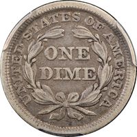 1848 Seated Liberty Dime (10c) Reverse Image