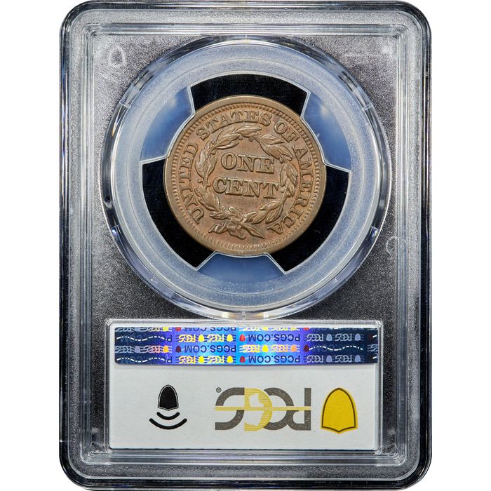 1849 Braided Hair Large Cent (1c) Reverse Image