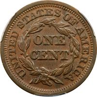 1849 Braided Hair Large Cent (1c) Photo 4