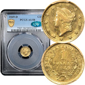 1849-D Gold Dollar ($1) Composite Image
