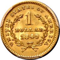 1849 Gold Dollar ($1) No L Photo 4