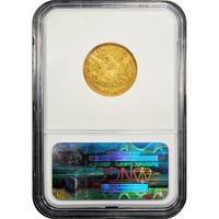 1849 Moffat Gold Half Eagle ($5) Reverse Slab Image