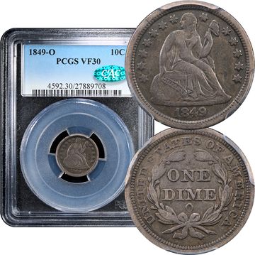 1849-O Seated Liberty Dime (10c) Composite Image
