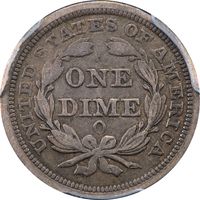 1849-O Seated Liberty Dime (10c) Reverse Image