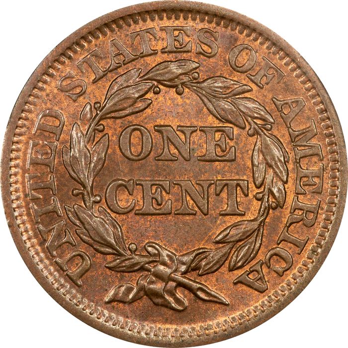 1850 Braided Hair Large Cent (1c) Photo 4