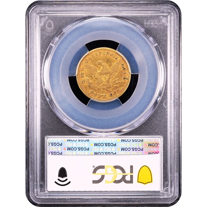 1850 Moffat Gold Half Eagle ($5) Reverse Slab Image