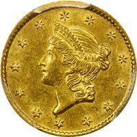 1850-O Gold Dollar (G$1) Obverse Image
