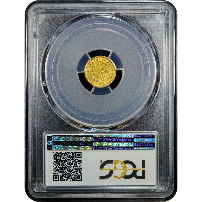 1850-O Gold Dollar (G$1) Reverse Slab Image