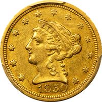 1850-O Liberty Gold Quarter Eagle ($2.50) Obverse Image